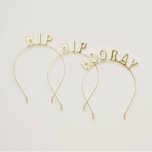 kate spade Accessories - Kate Spade for Target, Gold 'Hip Hip Hooray' Headbands